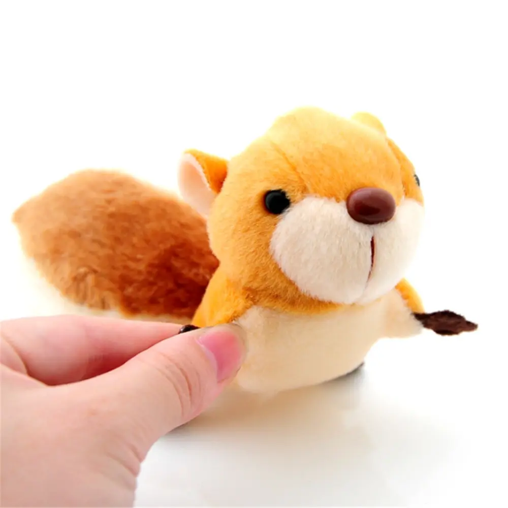 50PCS , 9CM Fluffy Squirrel Toy , Key Chain Gift , Stuffed Plush Animal Doll