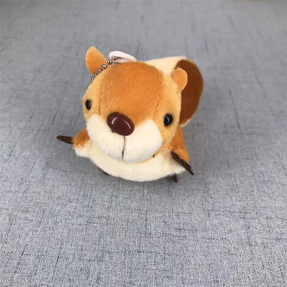 50PCS , 9CM Fluffy Squirrel Toy , Key Chain Gift , Stuffed Plush Animal Doll