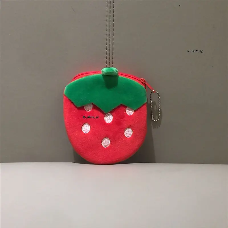 Wholesale 50PCS Fruit Plush Purse , Watermelon Etc. Plush Toy Bag Purse , Keyring Plush Pocket Purse