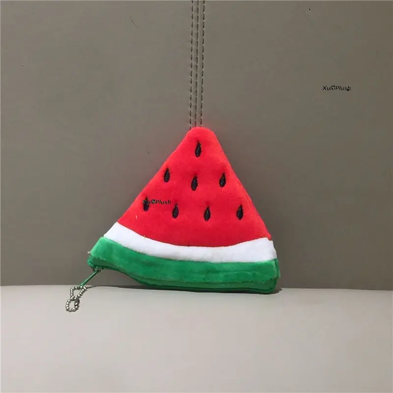 Wholesale 50PCS Fruit Plush Purse , Watermelon Etc. Plush Toy Bag Purse , Keyring Plush Pocket Purse