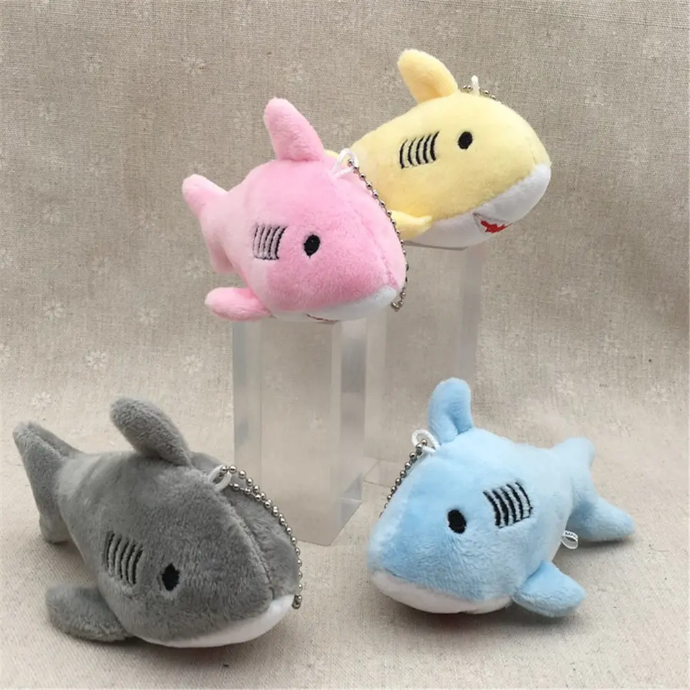Cute 50PCS Mix 6Colors , 11CM Key Chain Plush Doll , Cute Plush Shark Toy