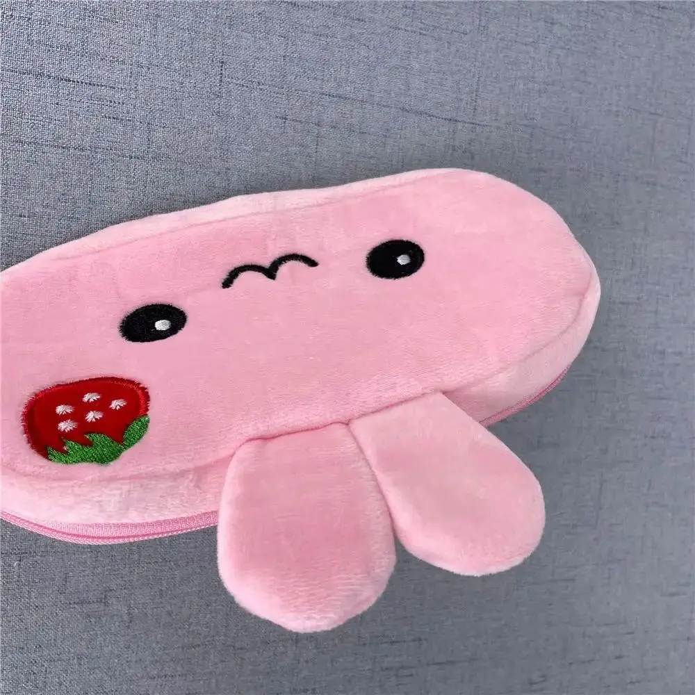 36PCS , 22CM Pink Strawberry Rabbit Plush Coin Pencil Bag Purse , Plush Coin Pouch