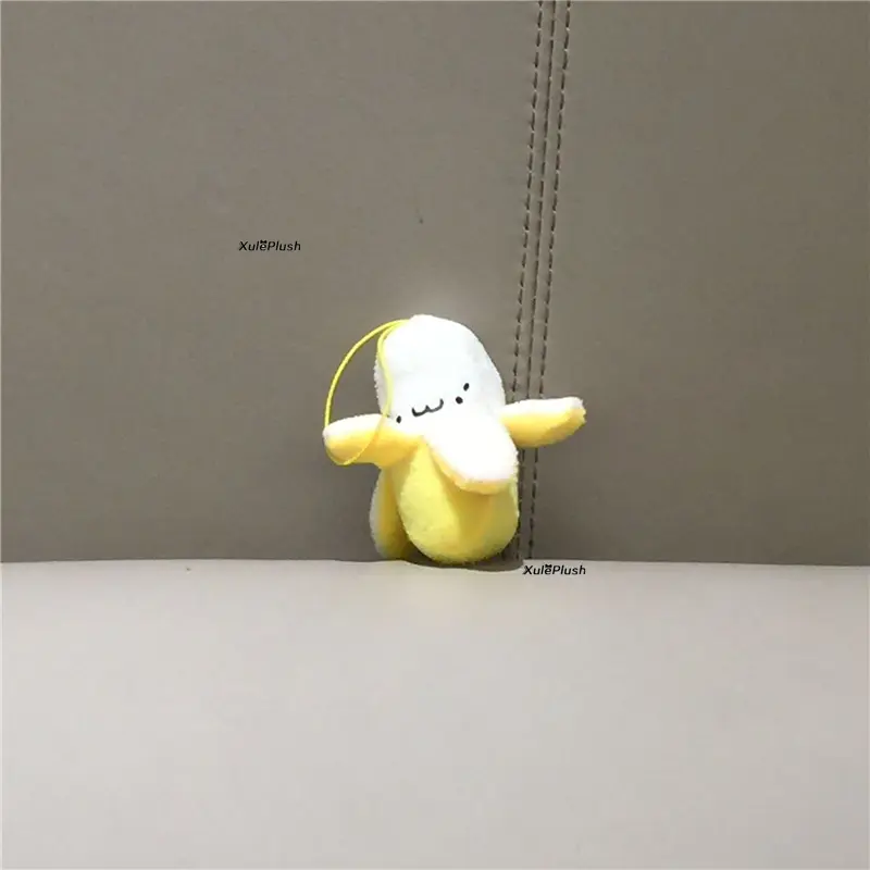120PCS Banana Stuffed Toy , 6-7CM Approx. Banana Plush Toy , Keychain Pendant Plush DOLL