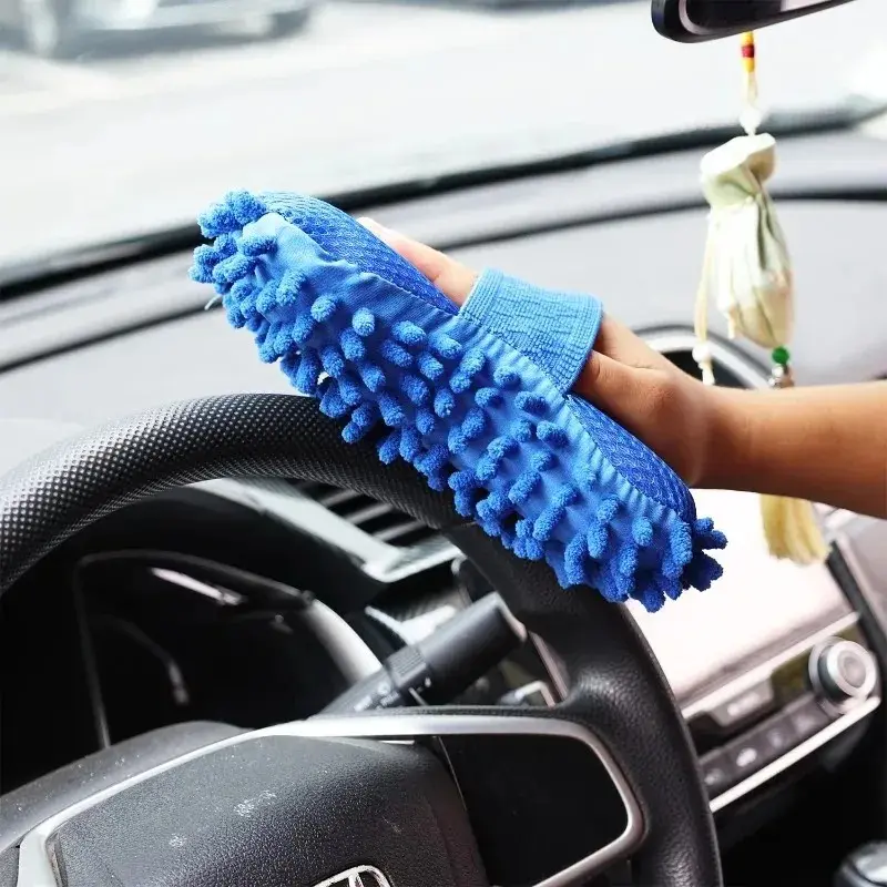 Blue Cleaning Sponge Car Wash Care Washing Brush Pad Cleaning Tool Microfiber Polishing Dusting Scratch-free Washing Cars Floors