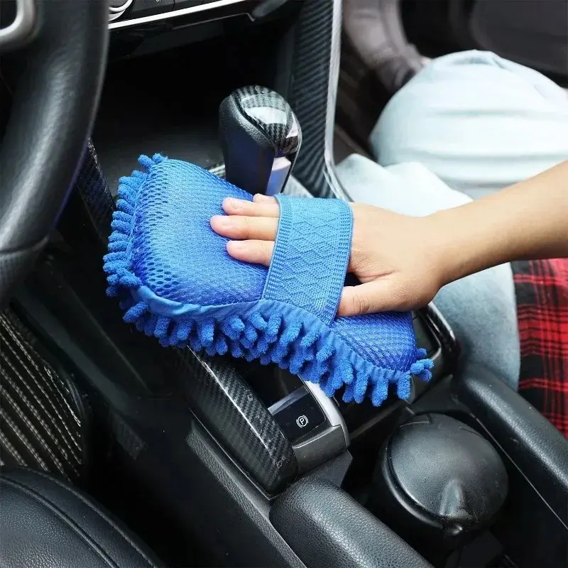 Blue Cleaning Sponge Car Wash Care Washing Brush Pad Cleaning Tool Microfiber Polishing Dusting Scratch-free Washing Cars Floors
