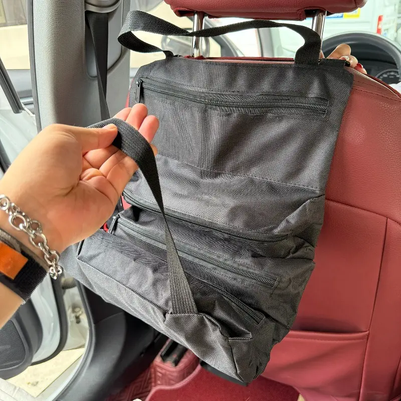 Portable Oxford Cloth Storage Bag Toolkit Car Automotive Motorcycle Canvas Wrench Tool Organizer Bucket Hanging Zipper Camping