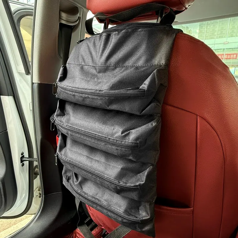 Portable Oxford Cloth Storage Bag Toolkit Car Automotive Motorcycle Canvas Wrench Tool Organizer Bucket Hanging Zipper Camping