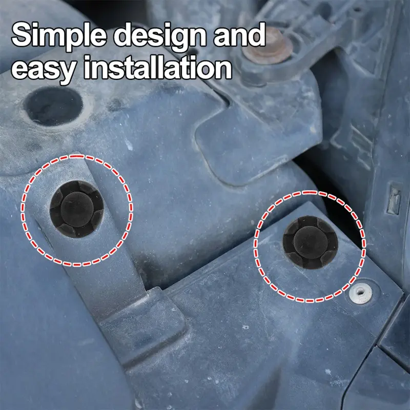 Car 8mm Hole Plastic Rivets Fastener Push Clip Black Auto Vehicle Door Trim Panel Retainer Fastener Car Accessories