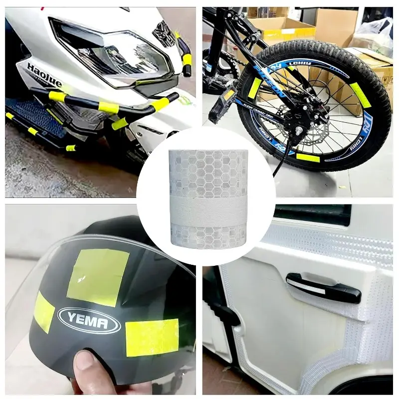 3Meter Car Reflective Tape Auto Safety Warning Sticker Reflector Protective Strips Auto Film for Trucks Auto Motorcycle