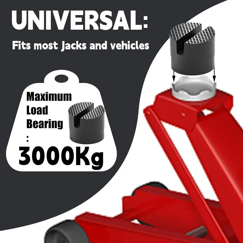 Car Lift Jack Stand Rubber Pads V-groove Car Jack Rubber Pad Anti-slip Rail Protector Support Block Heavy Duty for Auto Lift