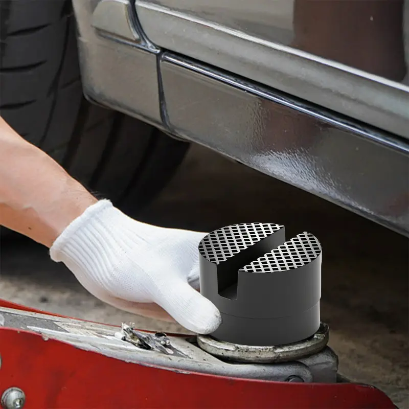 Car Lift Jack Stand Rubber Pads V-groove Car Jack Rubber Pad Anti-slip Rail Protector Support Block Heavy Duty for Auto Lift