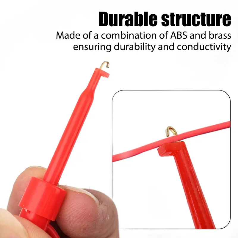1M 4mm Banana Plug To Electric Hook Clip Test Cable Gold Plated for Multimeter Test Leads Wire Connector Red Black Banana Tester