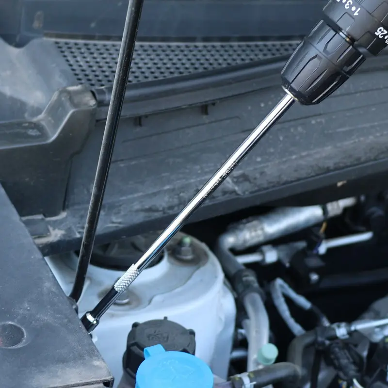 1/4" 3/8" Socket Ratchet Wrench Extension Bar 250mm Long Bar Steering Sleeve Connecting Rod Accessories