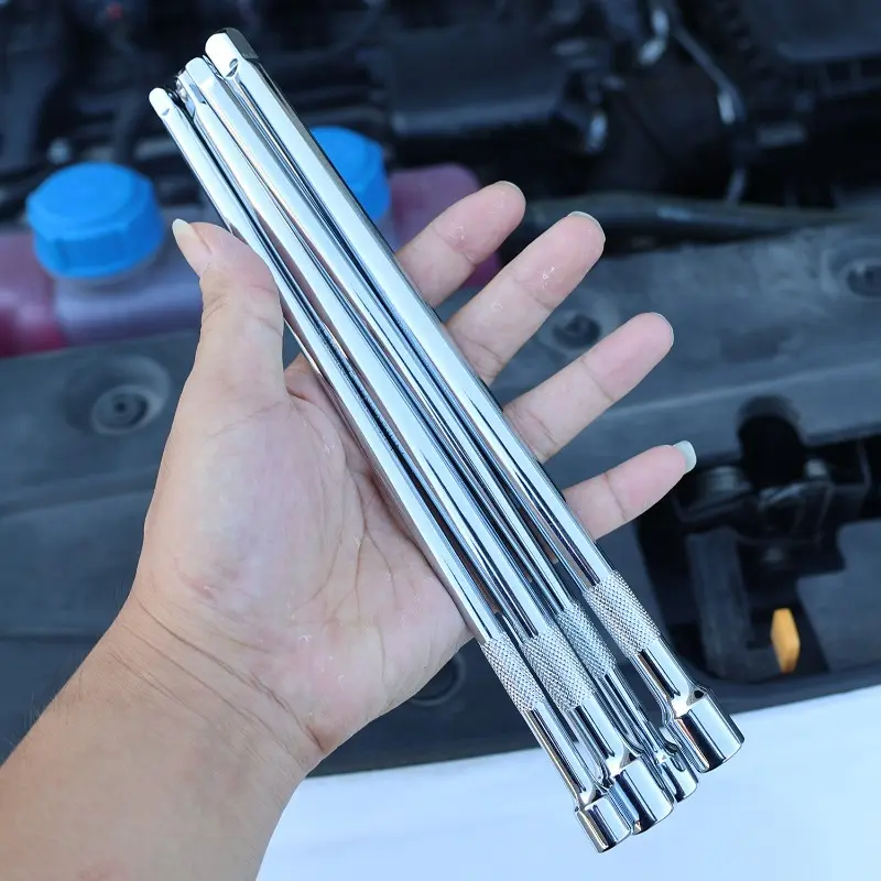 1/4" 3/8" Socket Ratchet Wrench Extension Bar 250mm Long Bar Steering Sleeve Connecting Rod Accessories