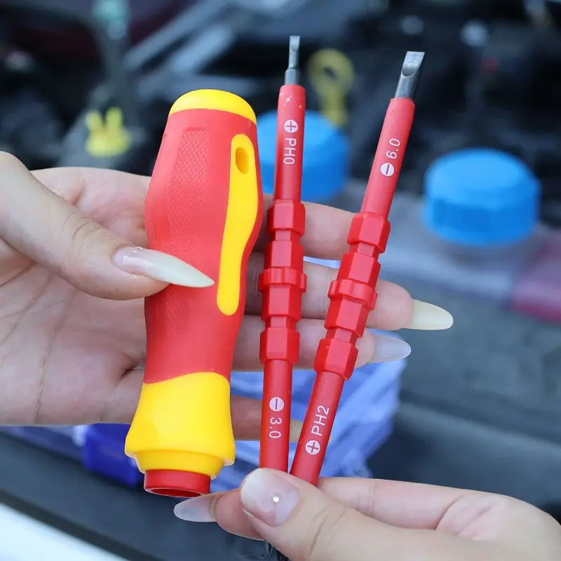 3 in 1 Insulated Screwdriver Set PH1/PH2 Multi-Purpose Screwdriver Electricians Slotted Cross Screwdriver Bit Tools Car Kit Set
