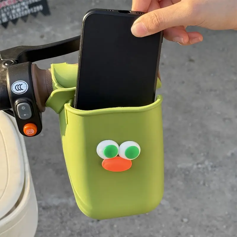 Motorcycle Bottle Holder Silicone Cup Holder Hang Mobile Phone Storage Bag for Bicycle Baby Stroller Water Cups Stand Organizing