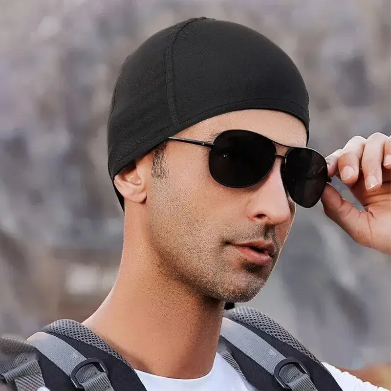 Motorcycle Riding Helmet Lining Hat Cooling Breathable Sweat Wicking Cycling Running Cap Helmet Liner Under Helmets Sports Hat