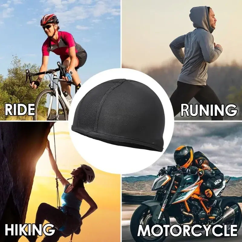 Motorcycle Riding Helmet Lining Hat Cooling Breathable Sweat Wicking Cycling Running Cap Helmet Liner Under Helmets Sports Hat
