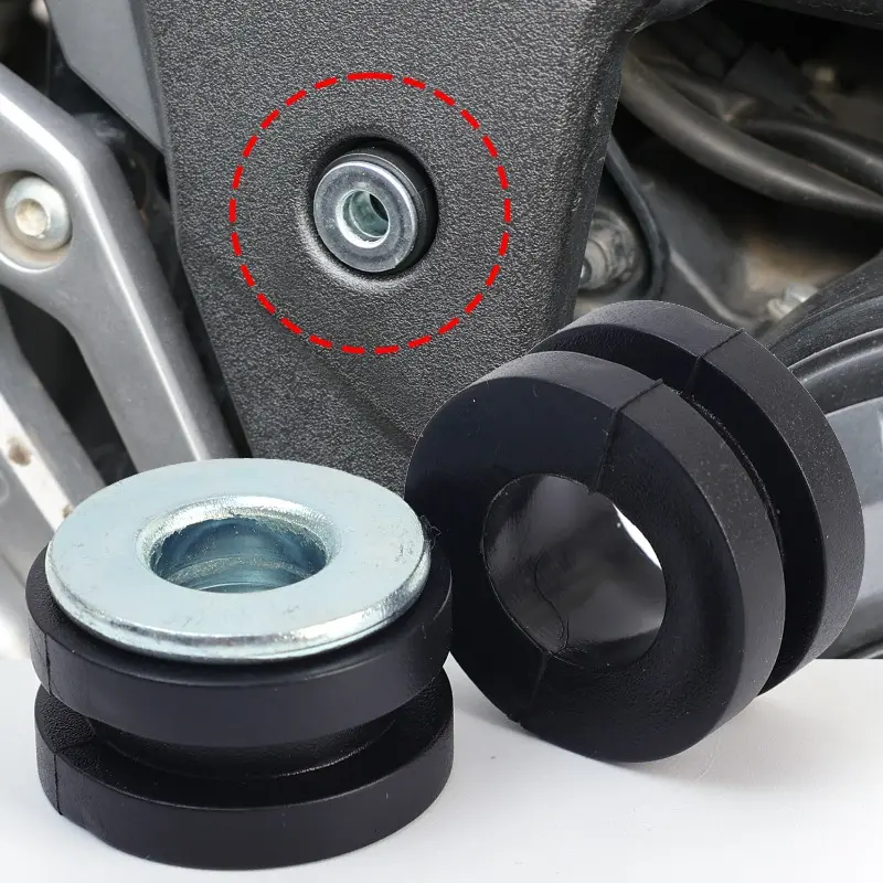 Universal Motorcycle Rubber Grommets Bolt Replacement for Honda for Suzuki for Kawasaki Fairing Rubber&Steel Washers