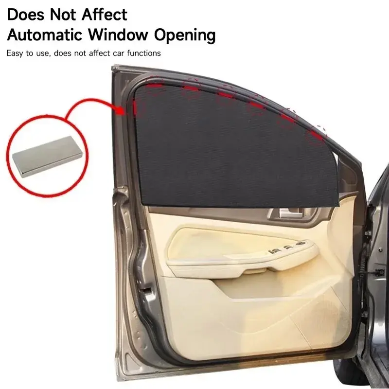 Magnetic Car Sun Shade UV Protection Car Curtain Window Sunshade Side Mesh Sun Visor Summer Protection Auto Film
