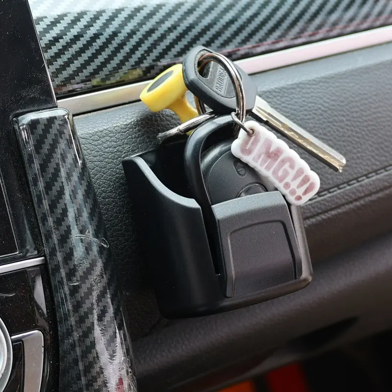 Back Adhesive Organizer Box for Dashboard Space Saving Car Dashboard Key Storage Box Reusable Car Stowing Tidying Accessories