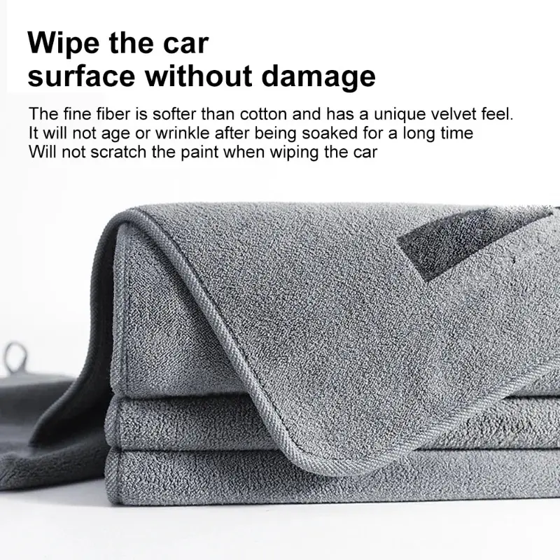 New High-end Microfiber Car Wash Towel Soft Drying Cloth Car Body Towels Double Layer Plush Thicken Water Absorption Car Rag