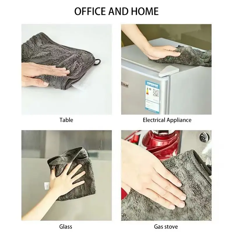 New High-end Microfiber Car Wash Towel Soft Drying Cloth Car Body Towels Double Layer Plush Thicken Water Absorption Car Rag