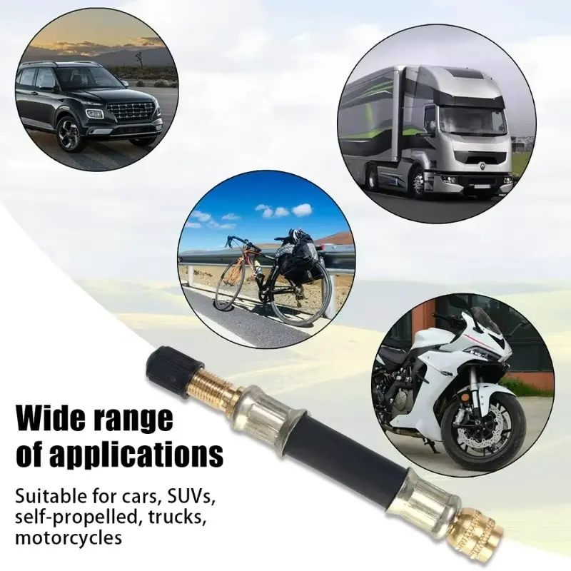 3/1Pcs Flexible Rubber Tyre Valve Extension 210mm -100mm Twin Wheel Lorry Van Bus Adapter Car Accessories Bike Accessories
