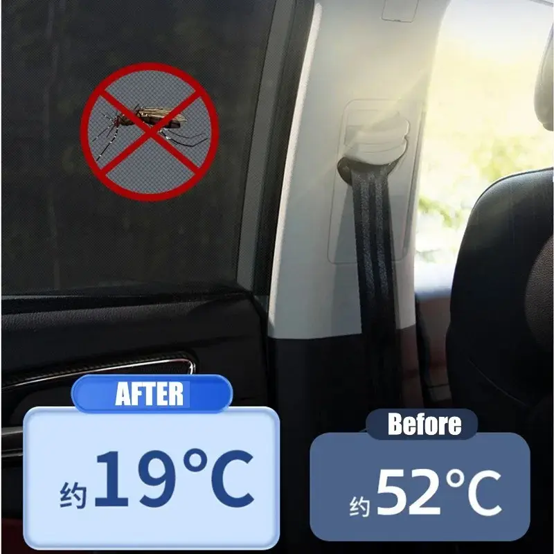 2/4pcs Car Curtains Sunshade Curtains Summer Essential Sunscreen Anti-mosquito Sunshade Curtains Car Cool and Safe