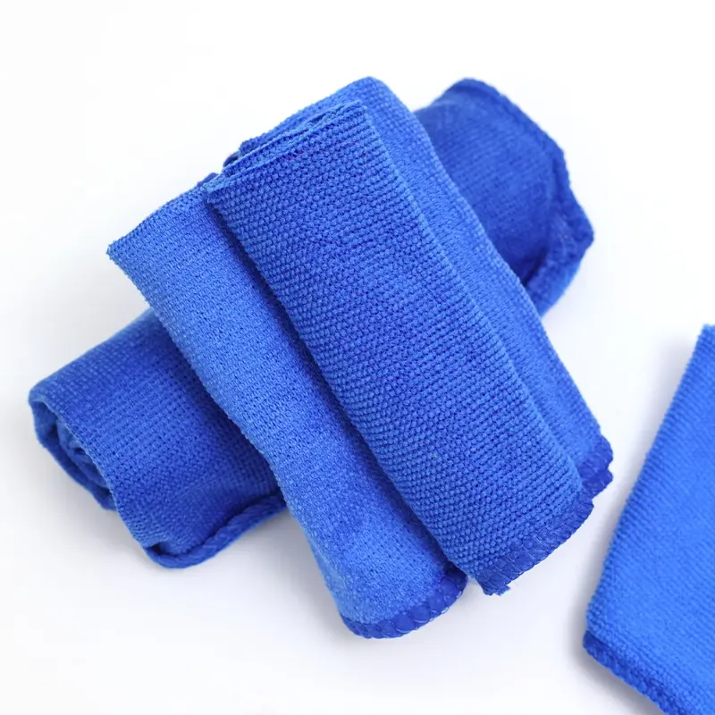 Soft Car Wash Microfiber Towels Drying Cloth Hemming Wash Towel Water Suction Polishing Duster Car Cleaning Tools Blue Rags