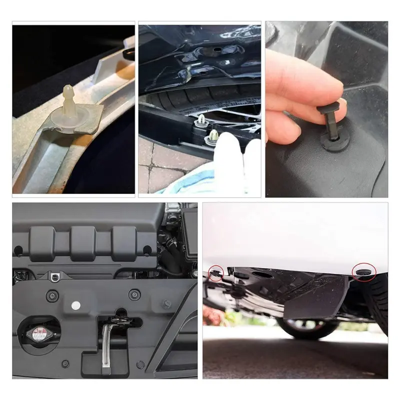 100pcs Car Retainer Clips 10Sizes Fasteners Automotive Plastic Clips Kit Auto Trim Panel Clip Mixed Car Body Bumper Rivet
