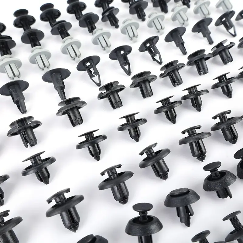 100pcs Car Retainer Clips 10Sizes Fasteners Automotive Plastic Clips Kit Auto Trim Panel Clip Mixed Car Body Bumper Rivet