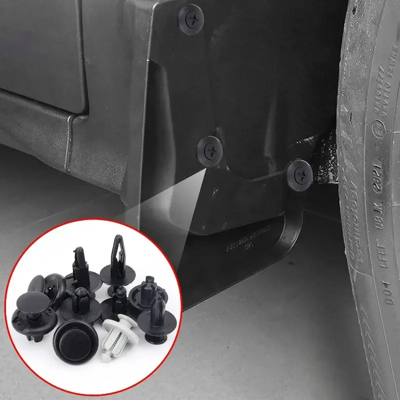 100pcs Car Fastener Clip Mix Mudguard Bumper Wheel Arch Push Pin Plastic Screw Rivet Trim Panel Universal 9mm 7mm 6mm 8mm