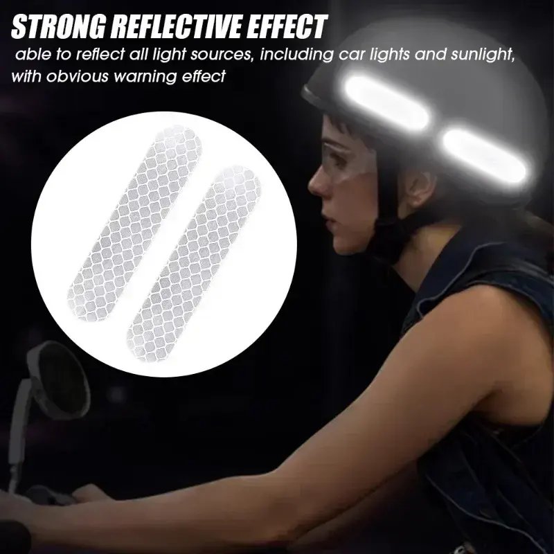 10-60Pcs Universal Safety Warning Reflective Stickers for Car Reflect All Light Sources Motorcycle Helmet Stickers Car Parts