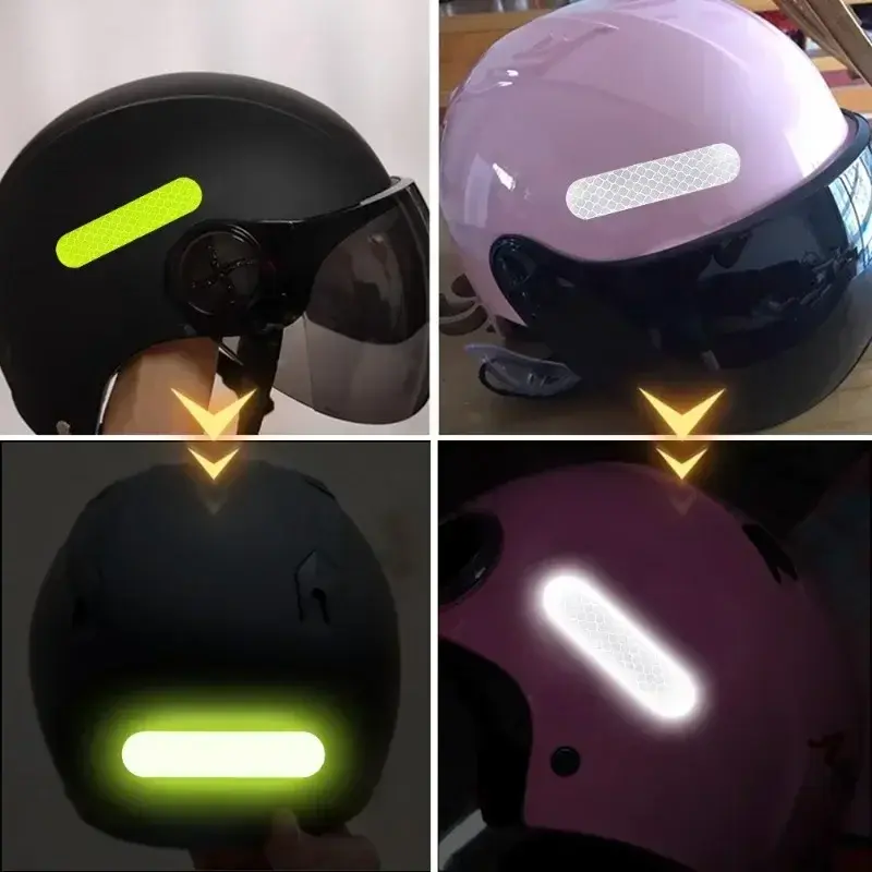 10-60Pcs Universal Safety Warning Reflective Stickers for Car Reflect All Light Sources Motorcycle Helmet Stickers Car Parts