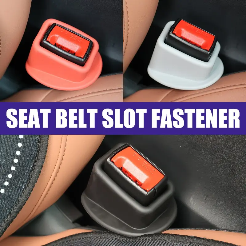 Car Seat Belt Buckle Cover Universal Seat Belt Slot Fastener Socket EVA Anti-collision Protection Cover Interior Modification