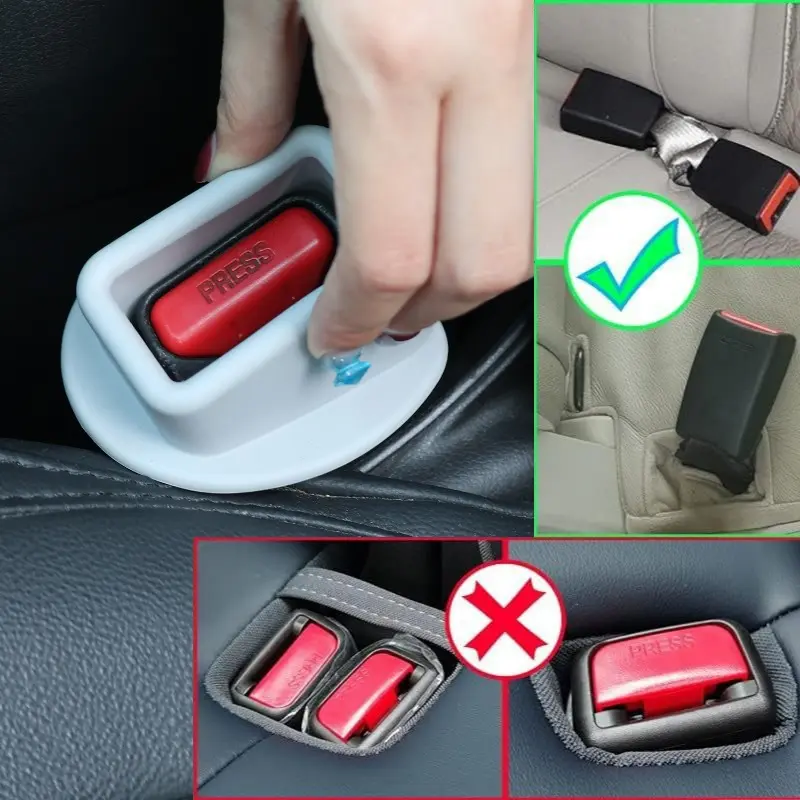 Car Seat Belt Buckle Cover Universal Seat Belt Slot Fastener Socket EVA Anti-collision Protection Cover Interior Modification