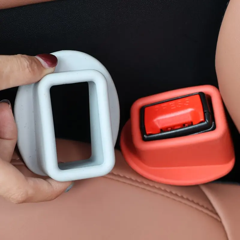 Car Seat Belt Buckle Cover Universal Seat Belt Slot Fastener Socket EVA Anti-collision Protection Cover Interior Modification