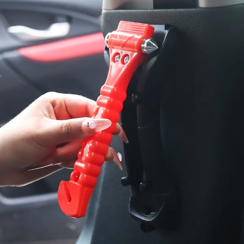 1/2PCS Safety Hammer Camping Driving Car Seat Belt Cutter 2-in-1 Emergency Break Window Glass Punch Survival Life Rescue Tools