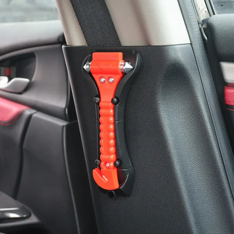1/2PCS Safety Hammer Camping Driving Car Seat Belt Cutter 2-in-1 Emergency Break Window Glass Punch Survival Life Rescue Tools