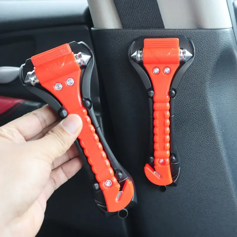 1/2PCS Safety Hammer Camping Driving Car Seat Belt Cutter 2-in-1 Emergency Break Window Glass Punch Survival Life Rescue Tools