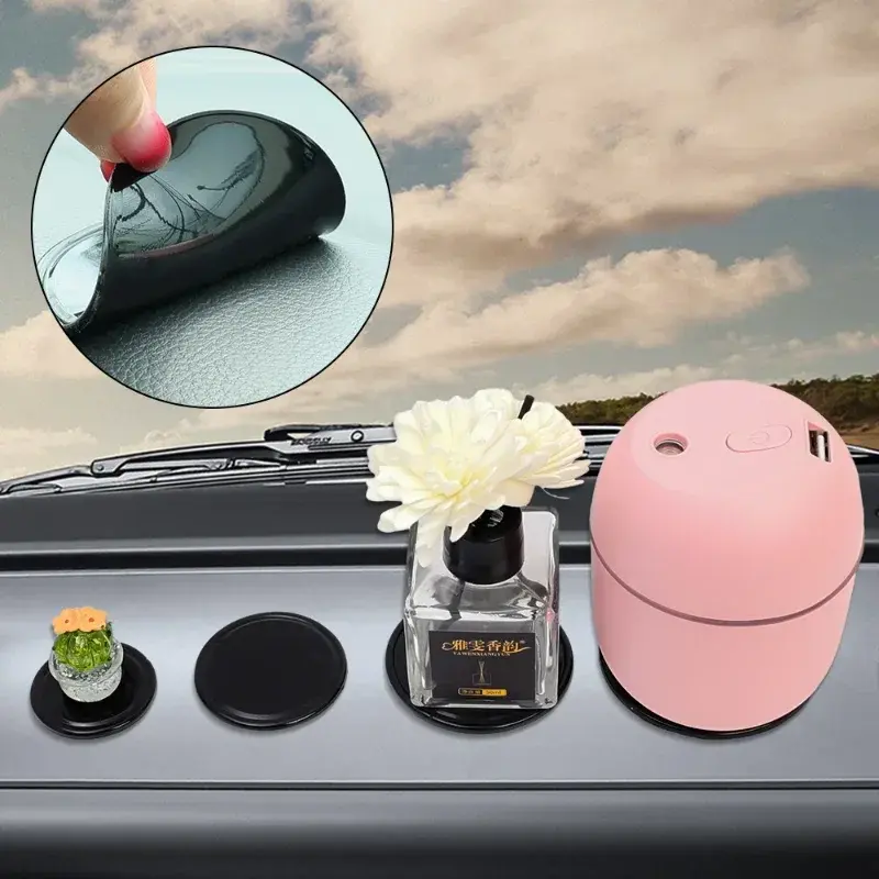 Car Dashboard Anti-Slip Pad Ornaments Fixed Sticky Pads Highly Adhesive Non-slip Sticky Pad Auto Interior Accessories