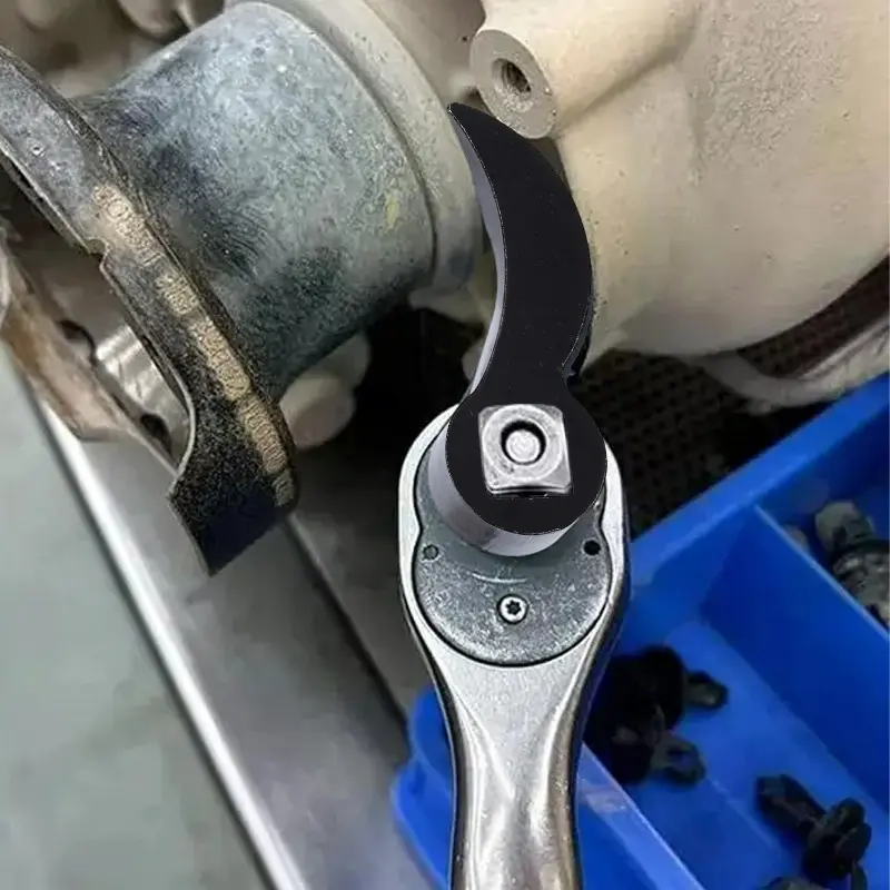 Crowbar Adapter Head Ratchet Wrench Labor Saving Bullhorn Half Shaft Removal Tool Steel Pry Bar Hand Tools