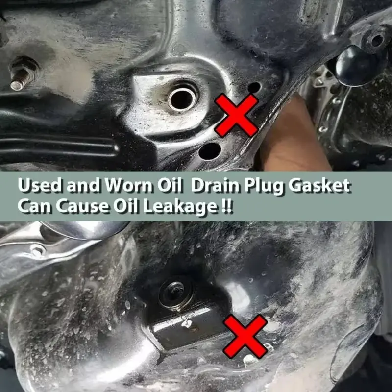 Car Oil Pan Drain Gasket Seal Transmission Oil Drain Plug Gaskets for Toyota Lexus Subaru Differential Seal Gasket 12157-10010