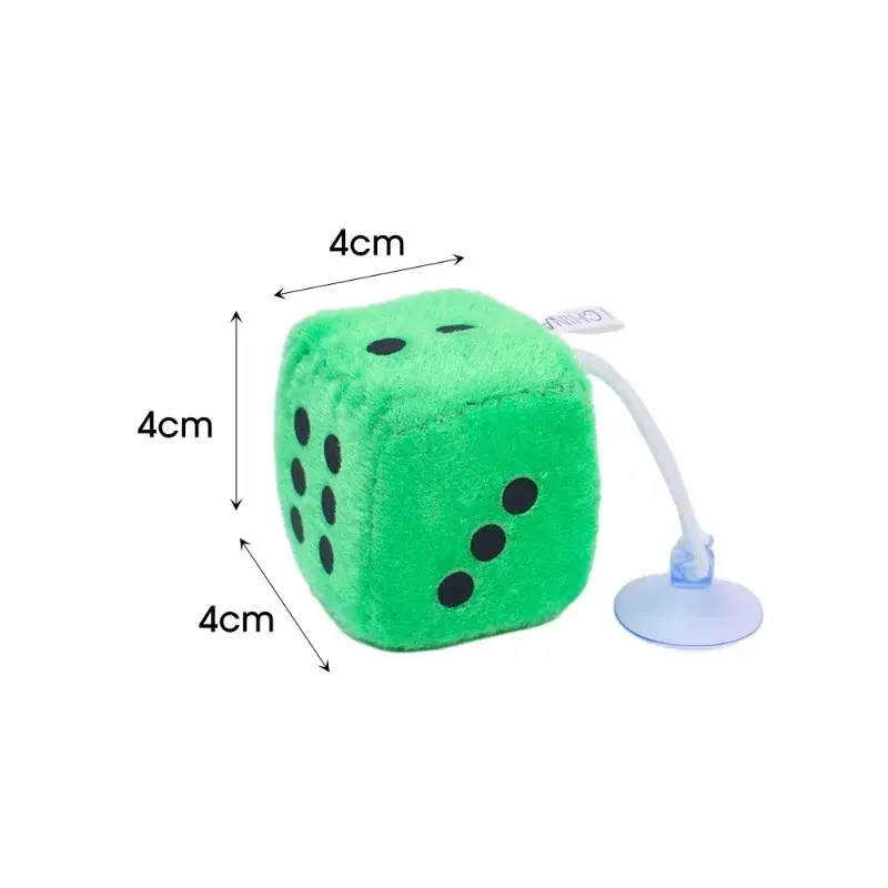 Car Dice Auto Rear Mirror Plush Dice Soft &Fuzzy Car Charm Interior Ornament for Sedan Truck SUV Hangable Decoration Accessories
