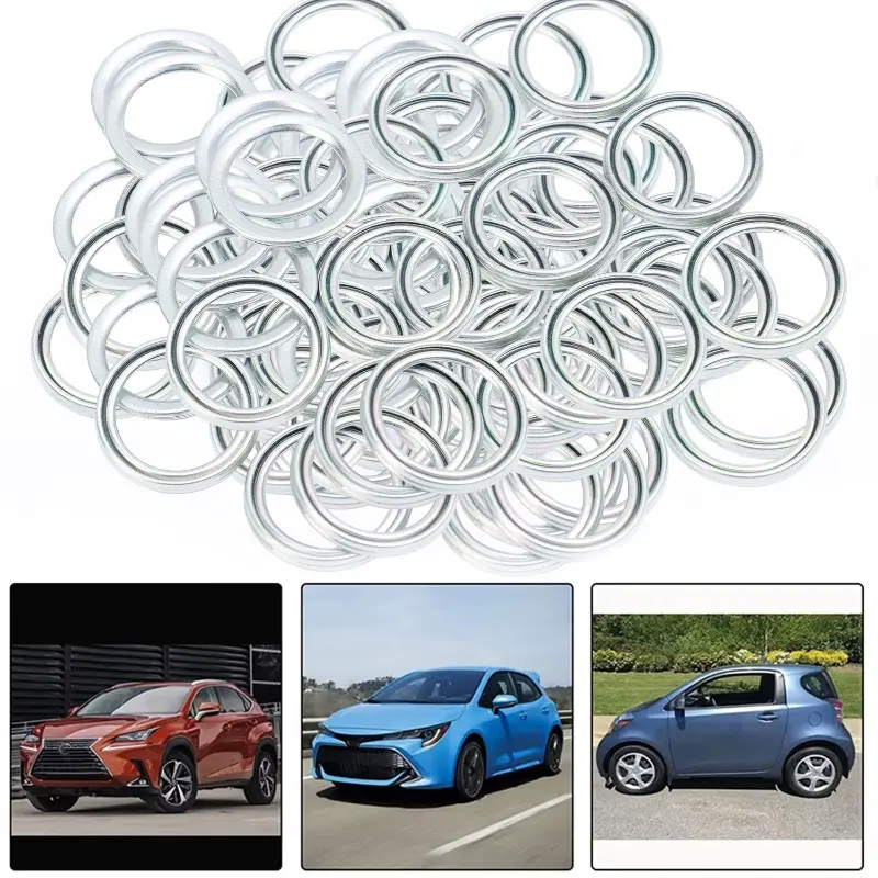 Car Oil Pan Drain Gasket Seal Transmission Oil Drain Plug Gaskets for Toyota Lexus Subaru Differential Seal Gasket 12157-10010