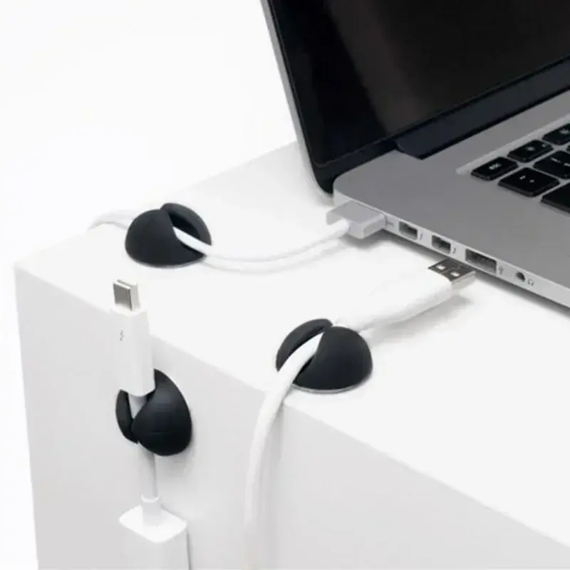 30-1pcs Car Dashboard Data Cable Clip Self-Adhesive USB Line Hub Wire Holder Fixing Clamp Office Desk Wire Organizer Accessories