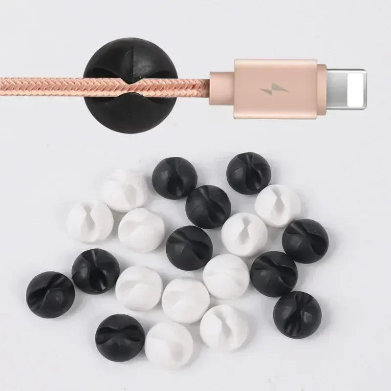 30-1pcs Car Dashboard Data Cable Clip Self-Adhesive USB Line Hub Wire Holder Fixing Clamp Office Desk Wire Organizer Accessories