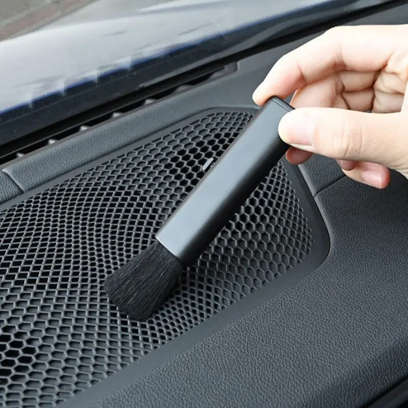 2-1pcs Car Detail Cleaning Brushes for Interior Dashboard Air Conditioner PC Keyboard Clean Soft Wool Retractable Brush Tools