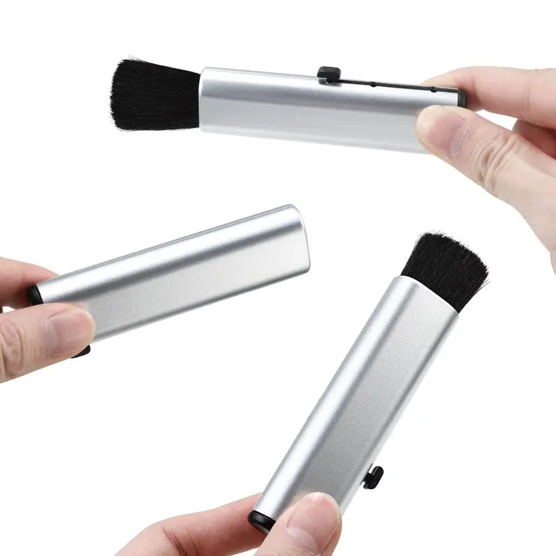 2-1pcs Car Detail Cleaning Brushes for Interior Dashboard Air Conditioner PC Keyboard Clean Soft Wool Retractable Brush Tools